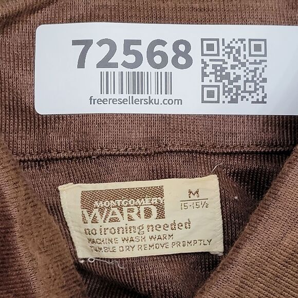 Vintage 80s MOD Hippie Button Shirt S/M19x26 Disco Western - Picture 6 of 9